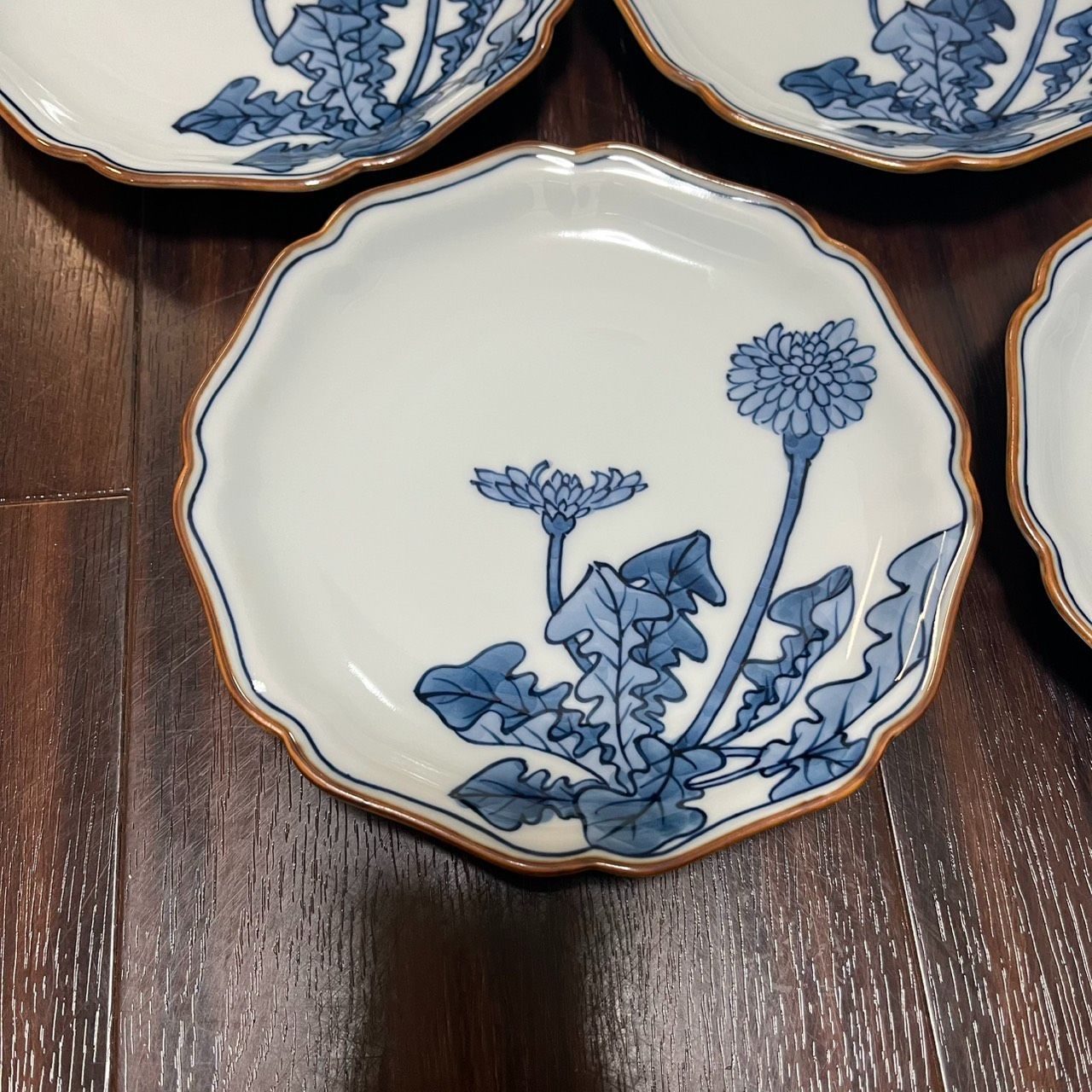 さくあさ有田焼　館林源右衛門　色入　山乃絵　付出　5客　共箱　C　3406 さくあさ様専用有田焼 館林源右衛門 色入 山乃絵 付出 5客 共箱 C 3406