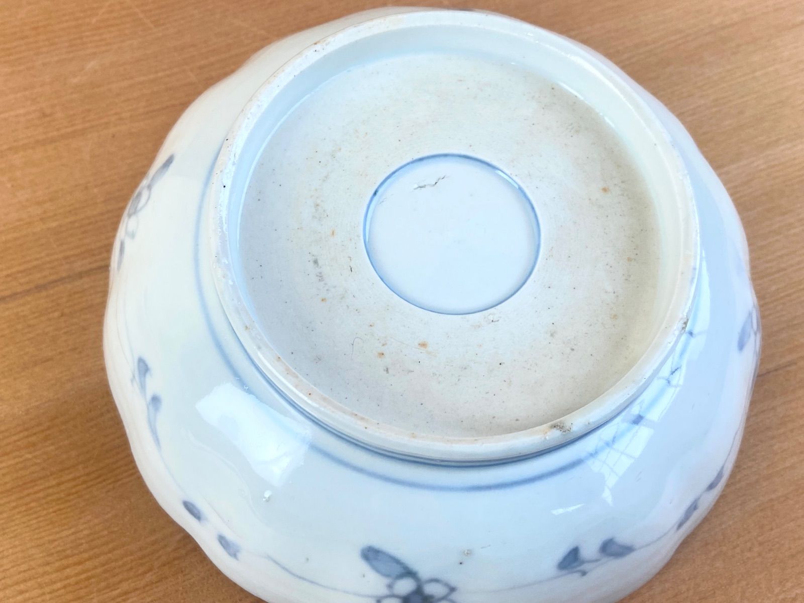 能登蔵出し 古伊万里 色絵 金彩 窓絵文 輪花皿 / 深皿 膾皿 - メルカリ