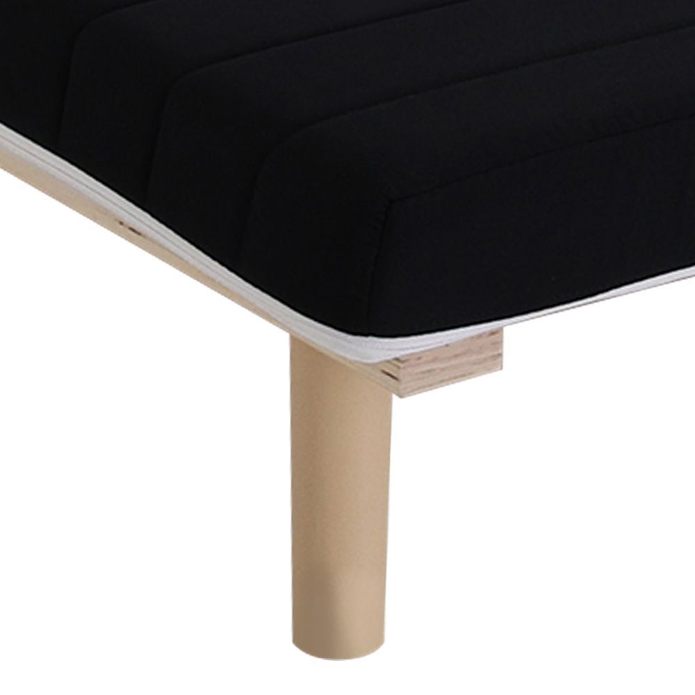 脚付きウレタンロールマットレス SPINNAM-スピンナム- セミシングルサイズ ERM-03 SS-BK ブラック