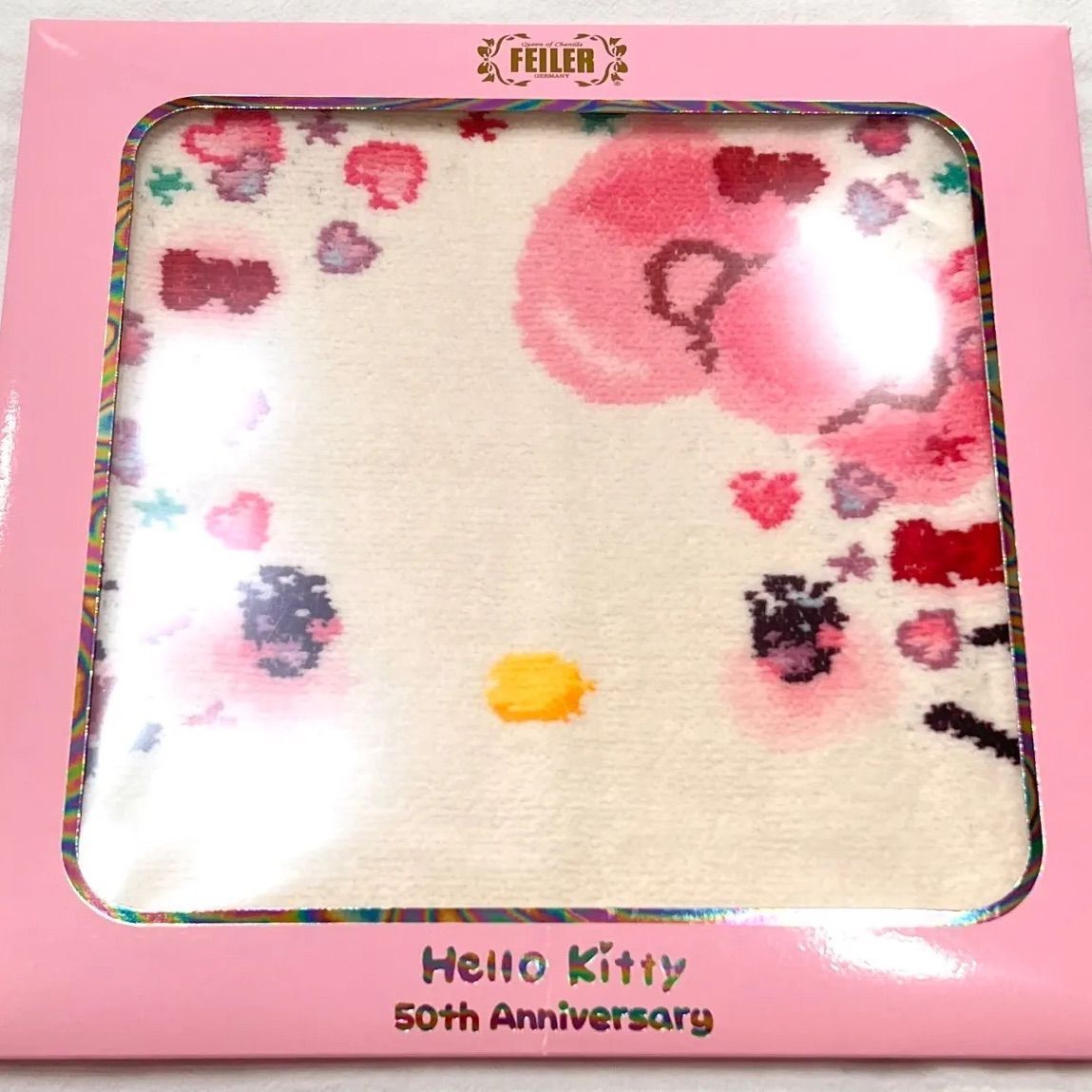 廃盤品☆未使用☆ FEILER フェイラー ハローキティ 50周年 ハンカチ
