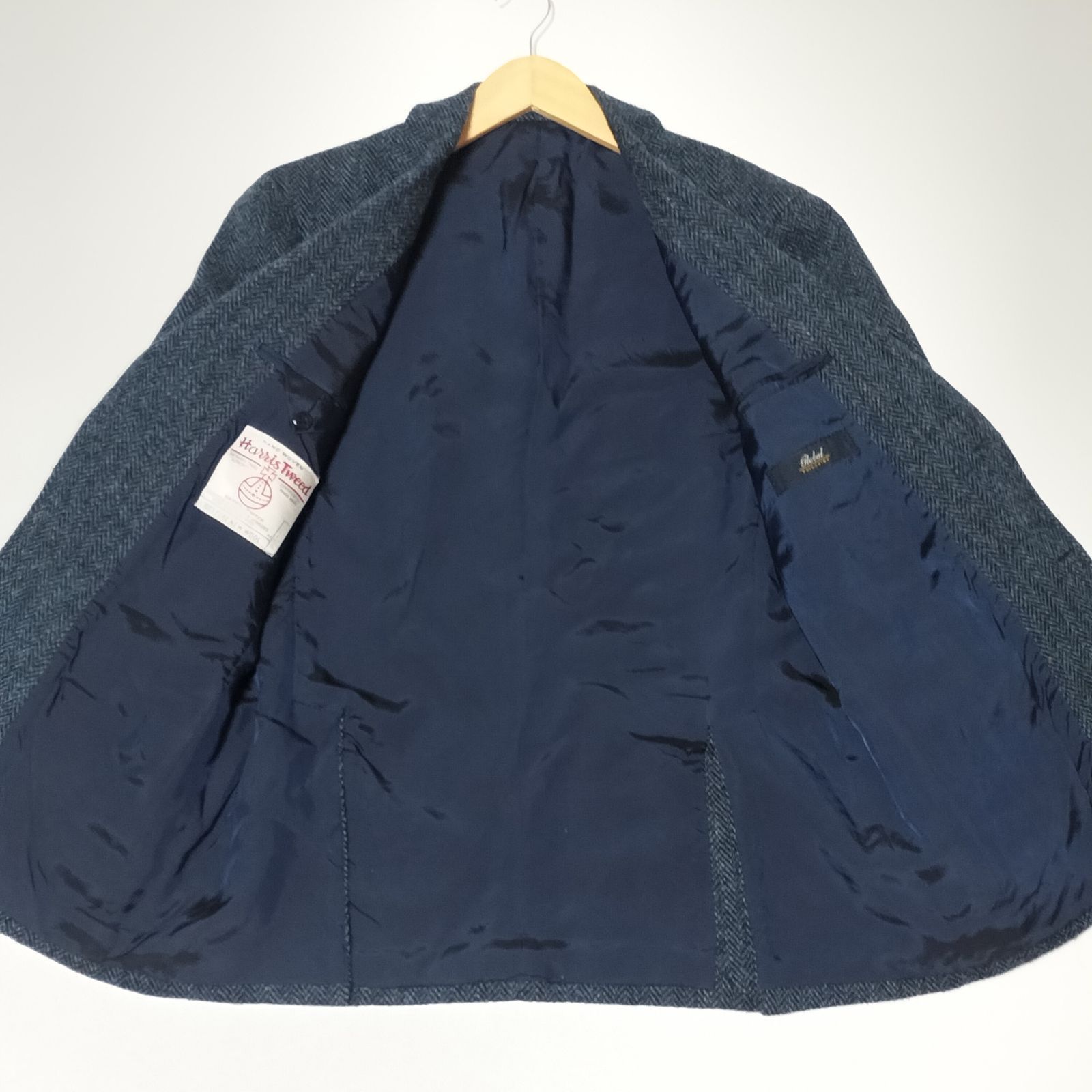 美品】Harriss Tweed ヘリーンボーン ウール テーラードジャケット 46 