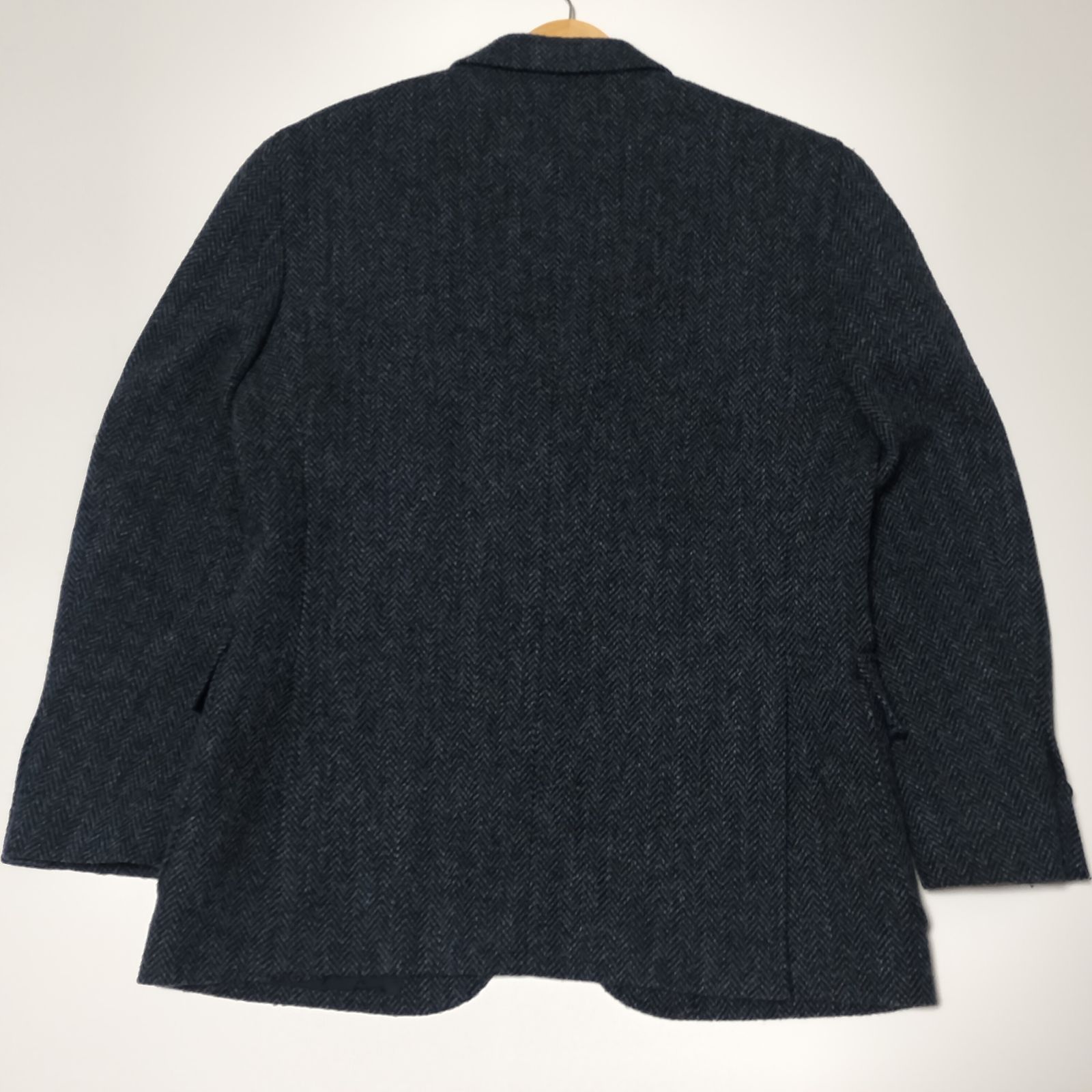 美品】Harriss Tweed ヘリーンボーン ウール テーラードジャケット 46 