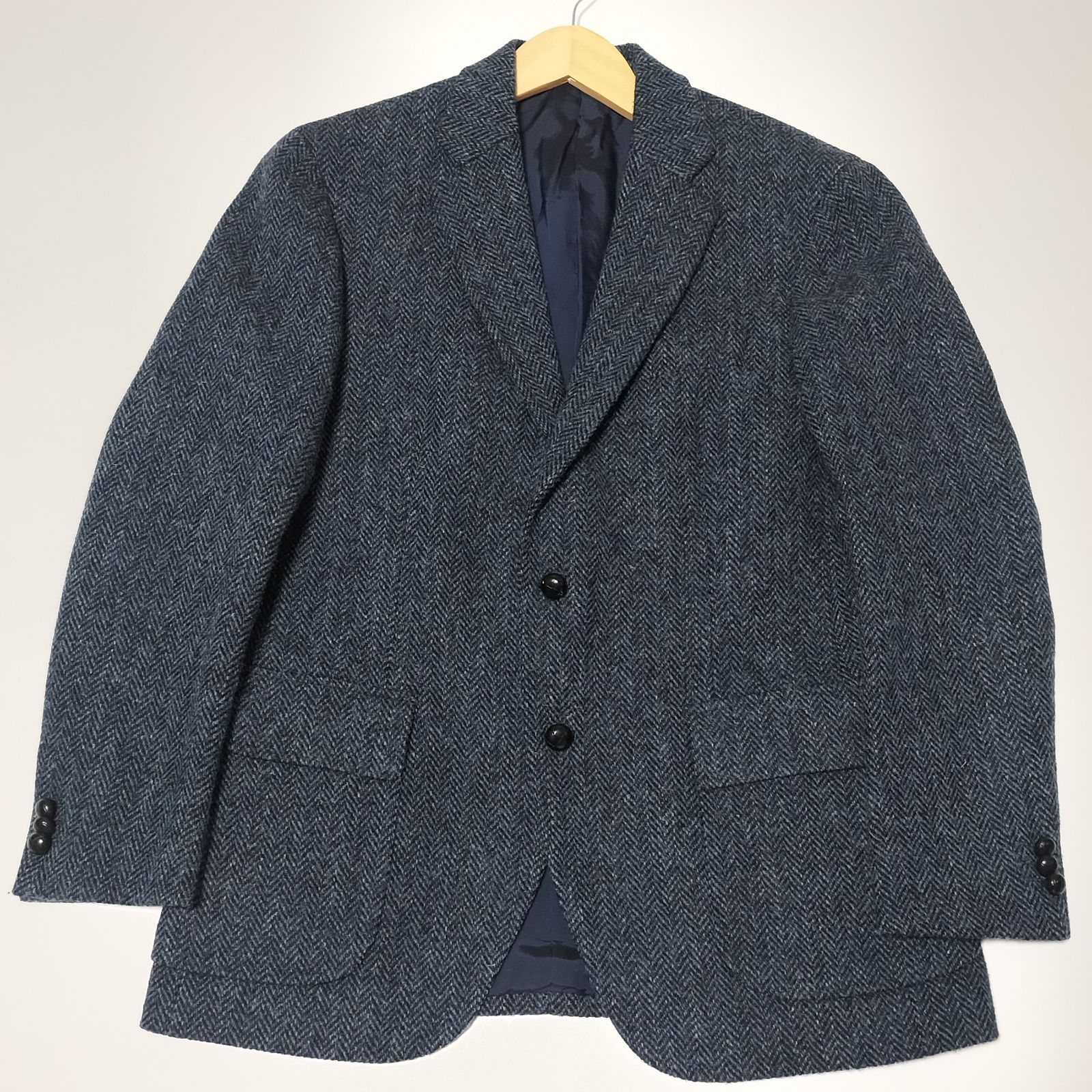 美品】Harriss Tweed ヘリーンボーン ウール テーラードジャケット 46