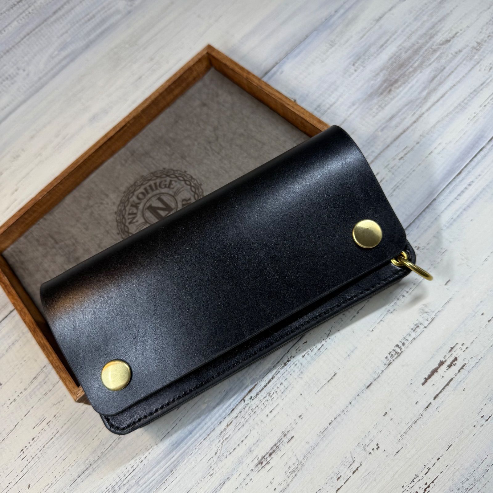 【トラッカーウォレット ロング 3層】 ブライドル ゴールド universal トラッカーウォレット ロング 3層】 ブラック ゴールド universal