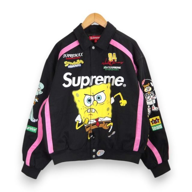 SUPREME×Jeff Hamilton 25ss Spongebob Racing Jacket Black サイズM