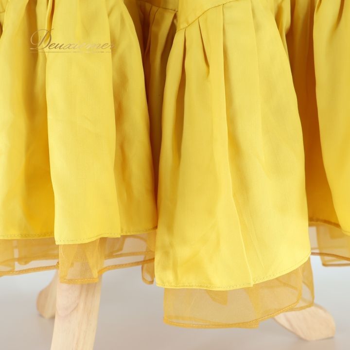 【美品 フラメンコ衣装】イエロー ワンピース ドレス ボランテ フリル ドット 美品 フラメンコ衣装】イエロー ワンピース ドレス ボランテ フリル ドット