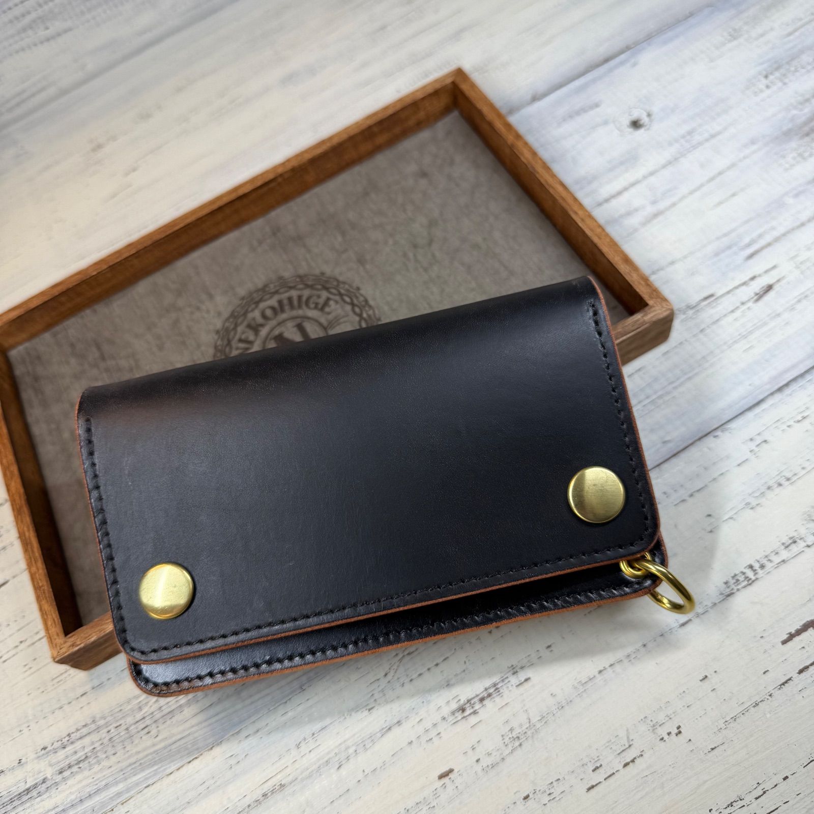 ミドルトラッカーウォレット silver925 茶芯 ミドル トラッカー