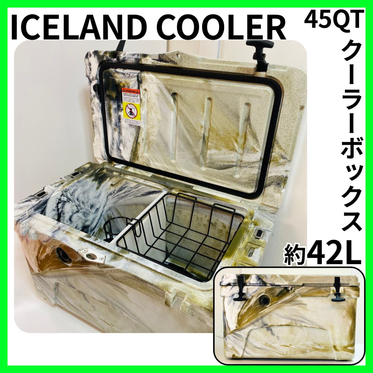 アウトドア ICELAND COOLER 45QT デザート カモフラージュ クーラー