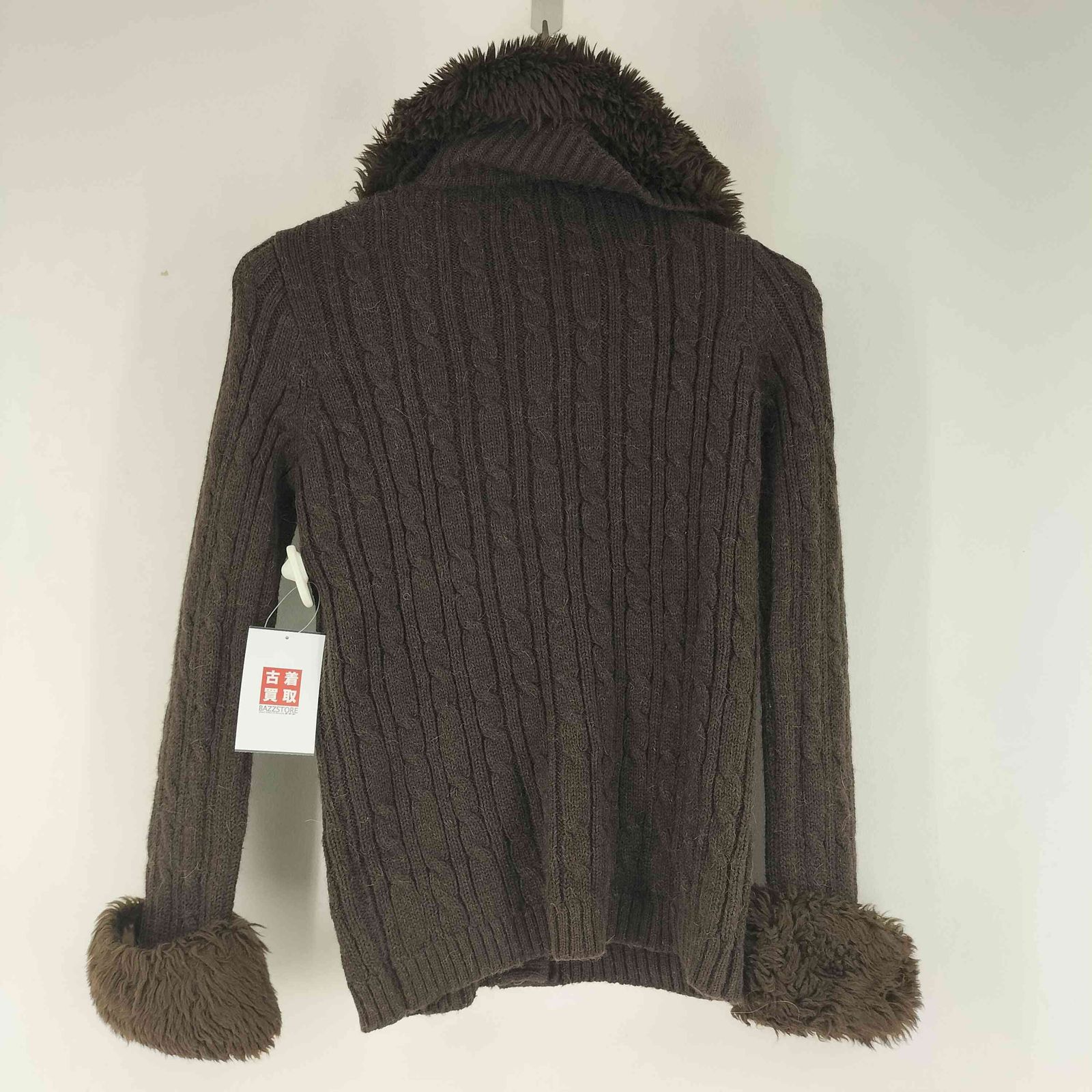 ユーズドフルギ USED古着 ボアドッキングニットカーディガン
