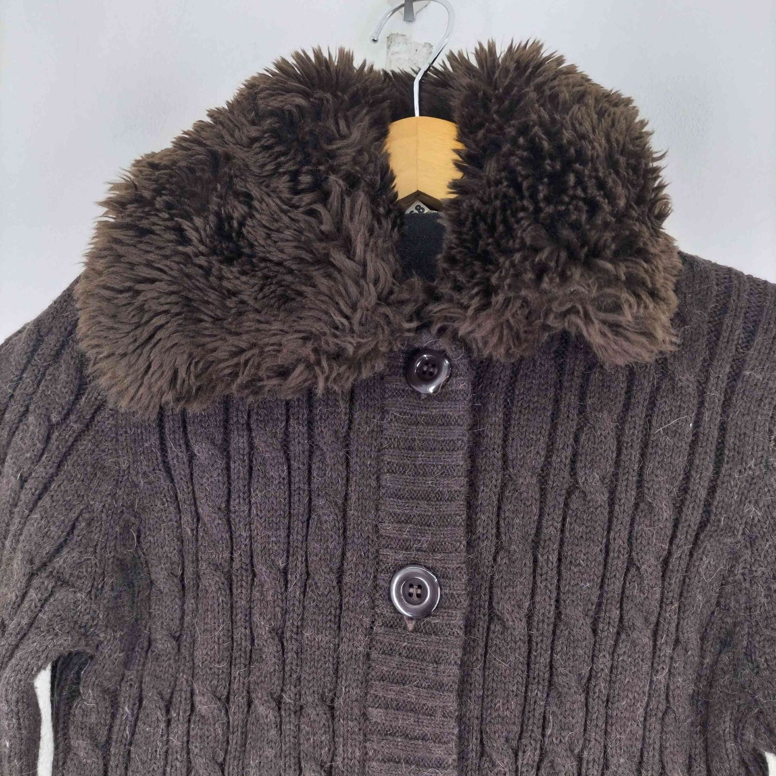 ユーズドフルギ USED古着 ボアドッキングニットカーディガン