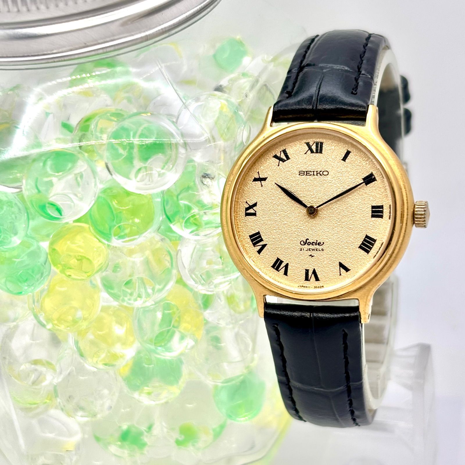 稼働】SEIKO セイコー Socie ソシエ 機械式 手巻き ゴールド