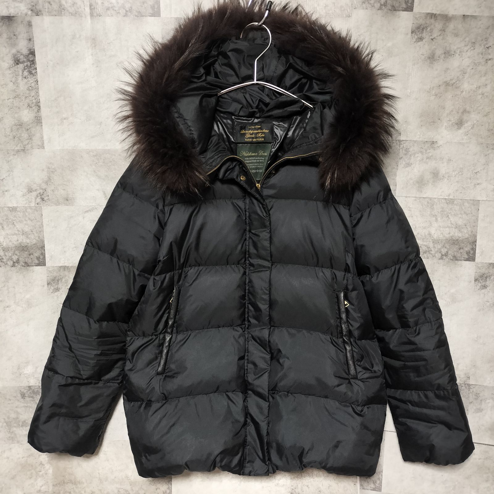 nano universe × 西川ダウン 3way ラクーンファー ダウンジャケット 36