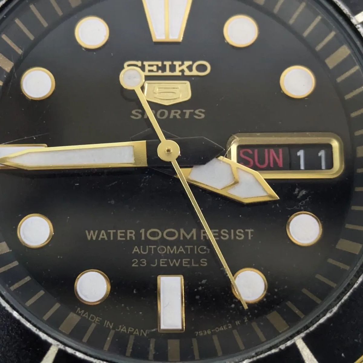 稼働品 SEIKO 5 SPORTS 7S36-03C0 23石 裏スケ 自動巻き 腕時計 - メルカリ