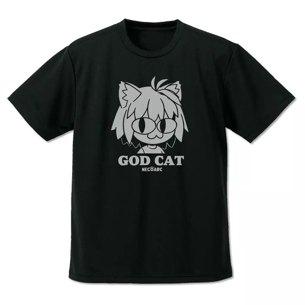 Tシャツ GOD CAT ネコアルク ドライTシャツ ブラック Lサイズ 「月姫 -A piece of blue glass moon-」