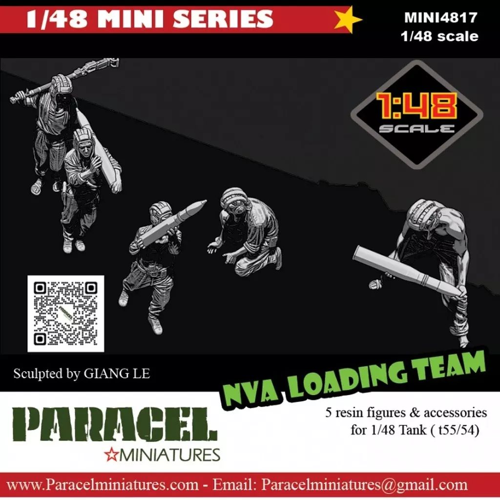 プラモデル 1|48 現用 北ベトナム軍 NVA 戦車兵 弾薬補給セット 5体入 レジンキャストキット