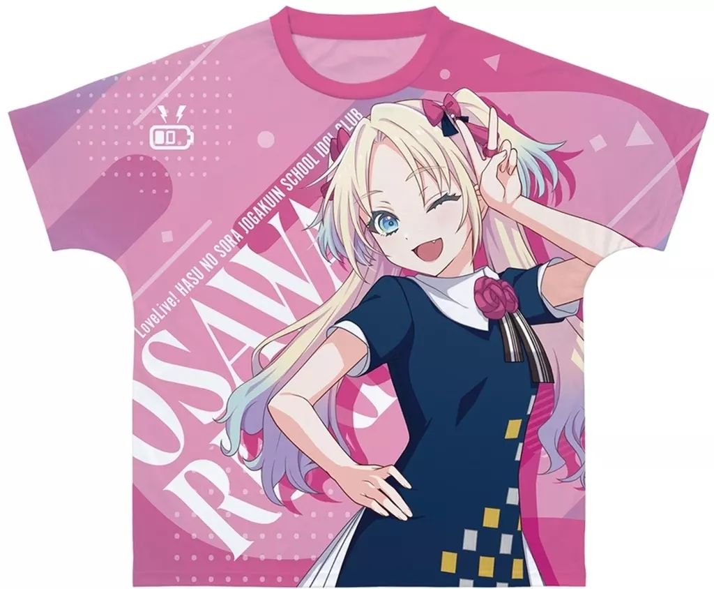 Tシャツ 大沢瑠璃乃 フルグラフィックTシャツ ピンク ユニセックスLサイズ 「ラブライブ! 蓮ノ空女学院スクールアイドルクラブ」