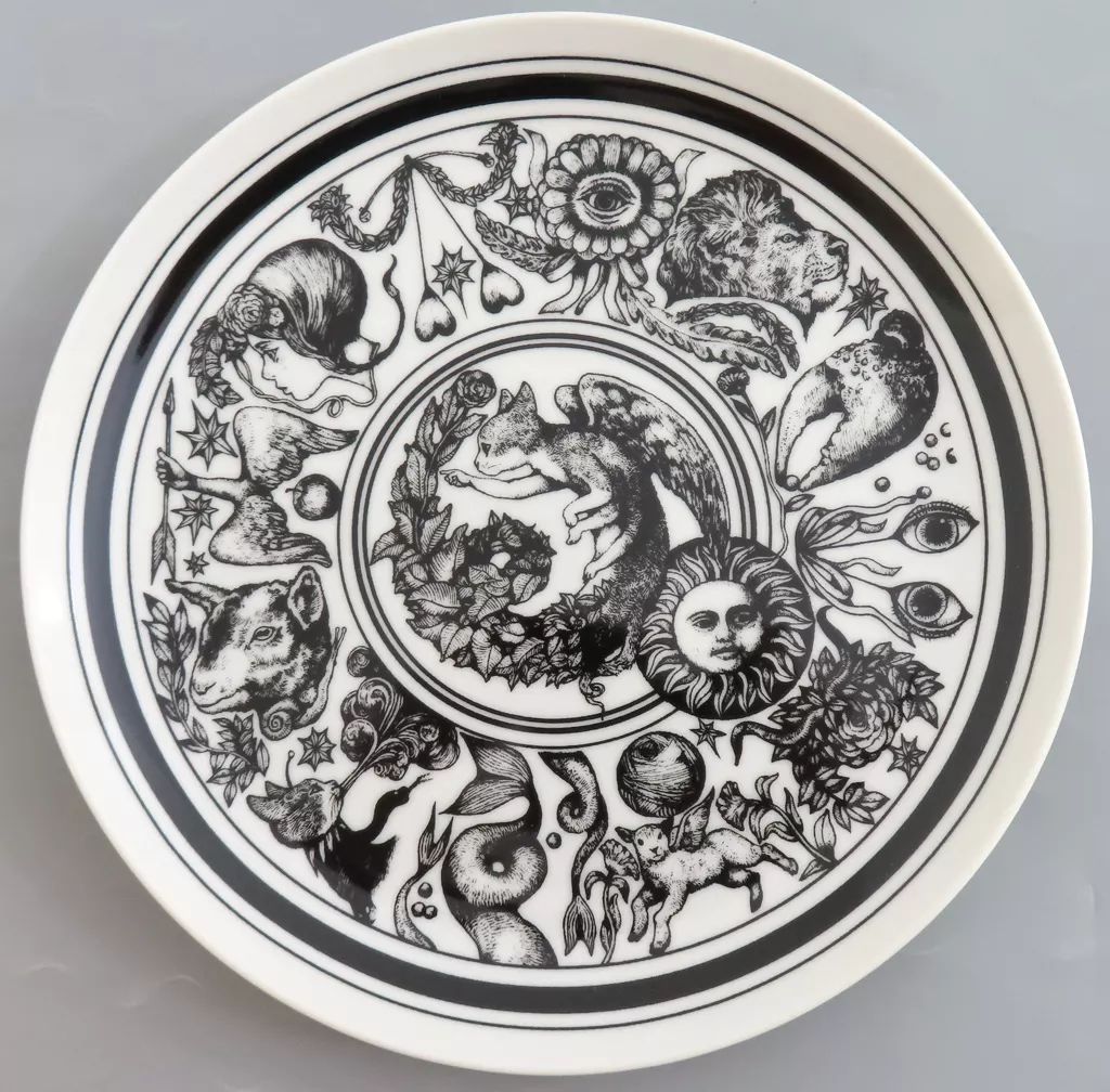 【未使用新品】ヒグチユウコ展 CIRCUS FINAL END 丸皿6枚セット おすましグリコとボーちゃん サーカス展 ヒグチユウコ展 ラウンド