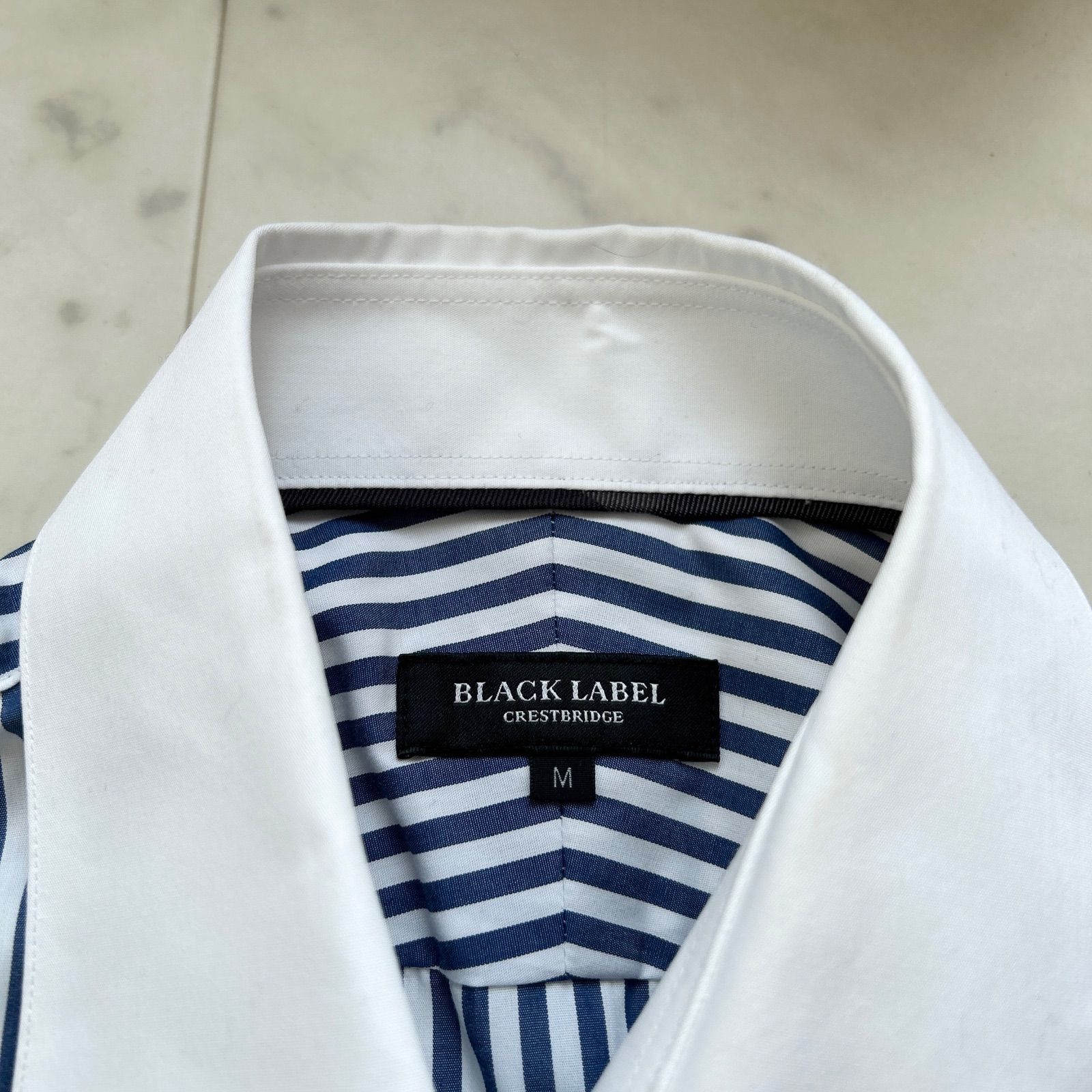 ブラックレーベルクレストブリッジ ストライプ シャツ 美品 Mサイズ