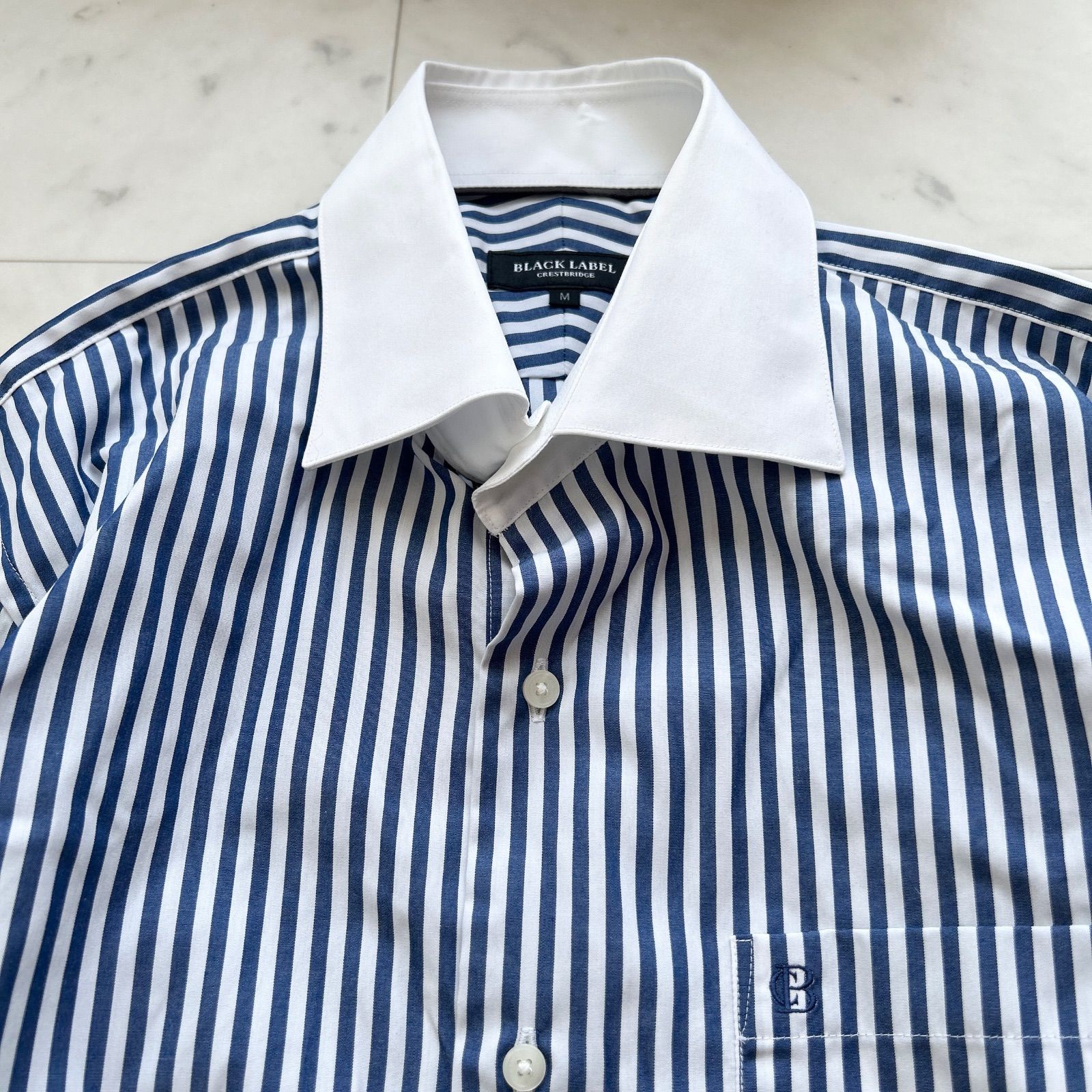 ブラックレーベルクレストブリッジ ストライプ シャツ 美品 Mサイズ
