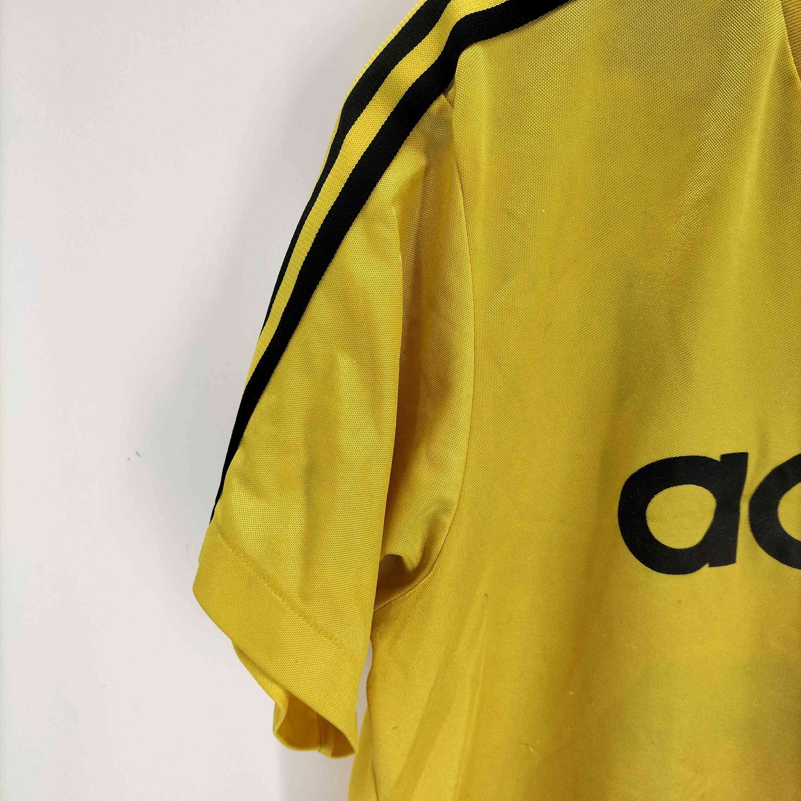 90s アディダス adidas フットLボールシャツ デサント ゲームシャツ 90s デサントアディダス adidas ゲームシャツ ブルー M-Lサイズ ASR