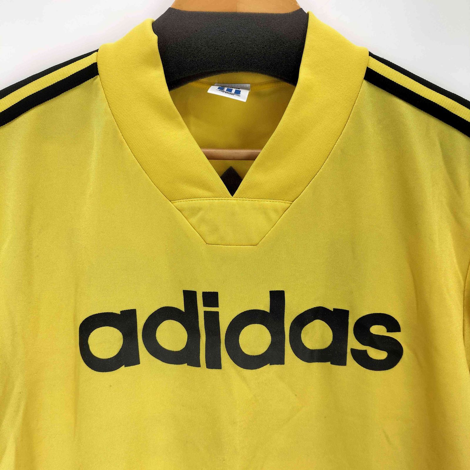 アディダス adidas 90s デサント製 両面ロゴプリントゲームシャツ