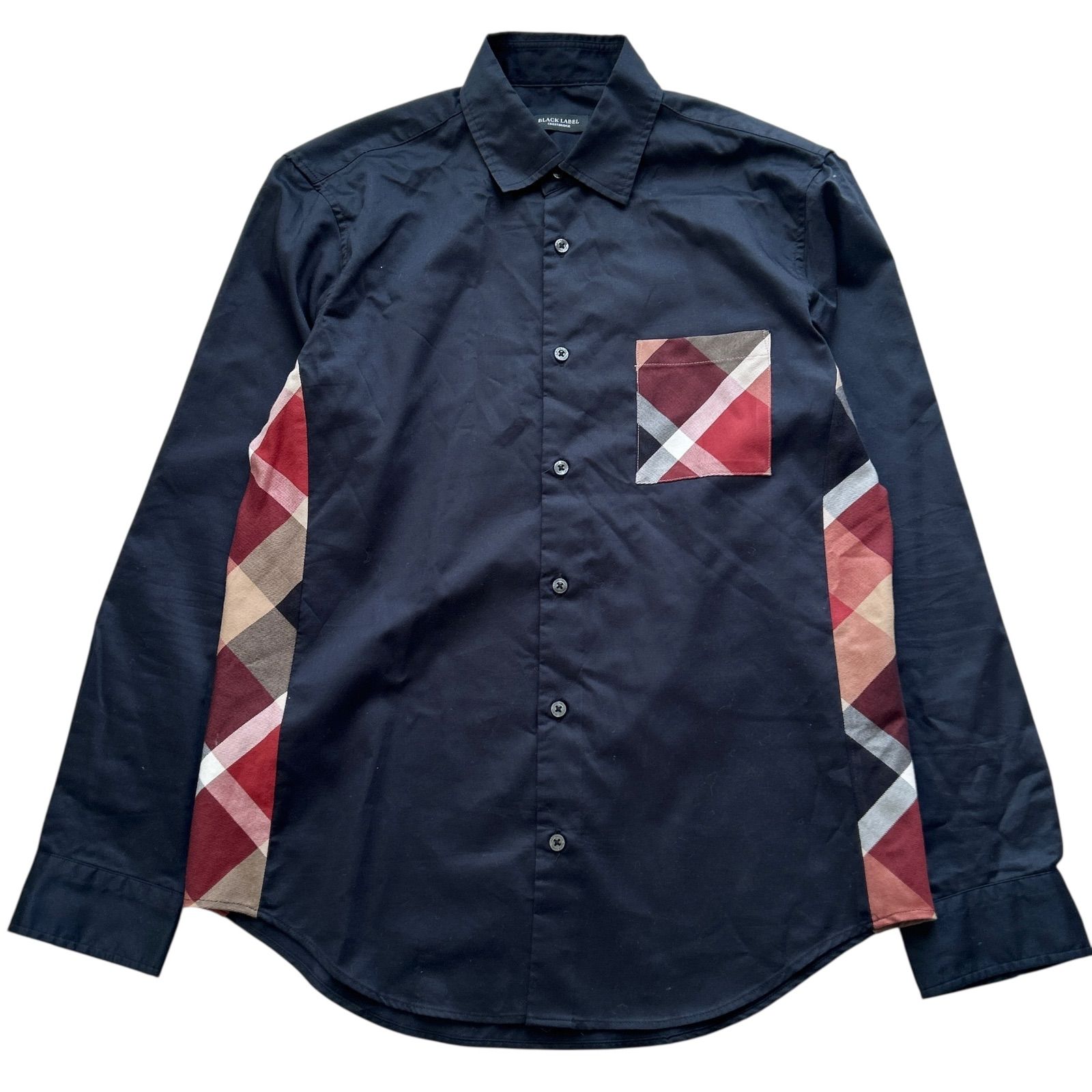 ブラックレーベルクレストブリッジ シャツ ブラック Mサイズ 長袖 美品