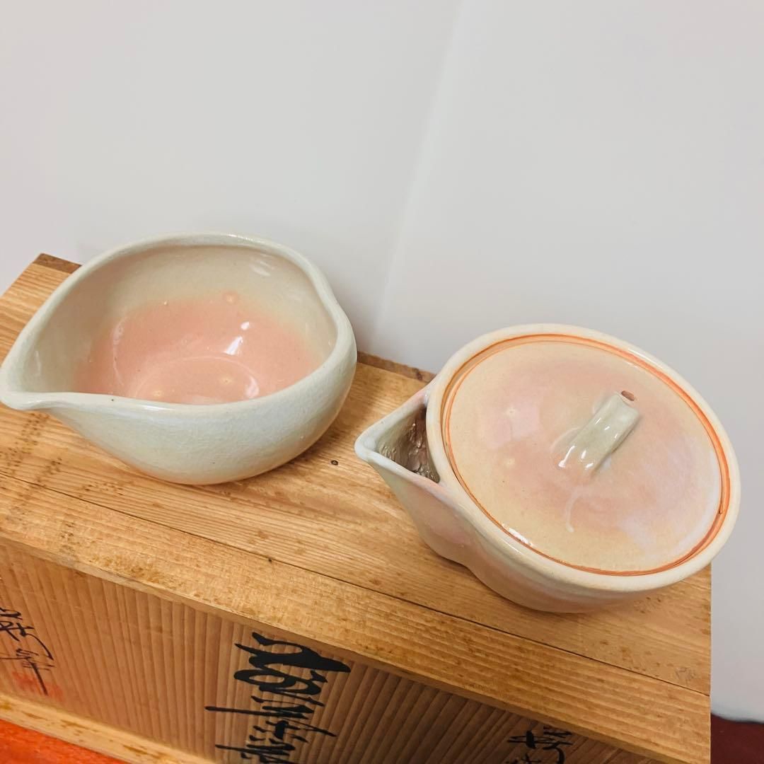 萩焼 煎茶器揃｜宝瓶・湯冷まし・煎茶碗6客 箱書き「萩峯」在銘 - メルカリ