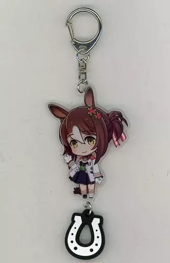 s*a様 ファインモーション ラバー蹄鉄付きアクリルキーホルダー 「ウマ娘」 中古】雑貨 ファインモーション ラバー蹄鉄付きアクリルキーホルダー