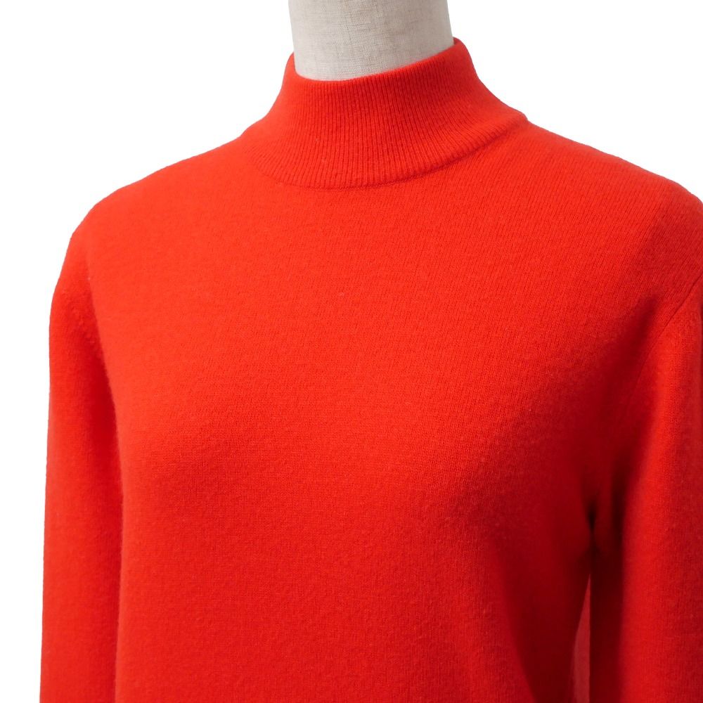 【美品】エルメス　カシミヤ100% ニット セーター　モックネック　42サイズ HERMES（エルメス） 極美品▽HERMES カシミヤ100% クルーネック ロング