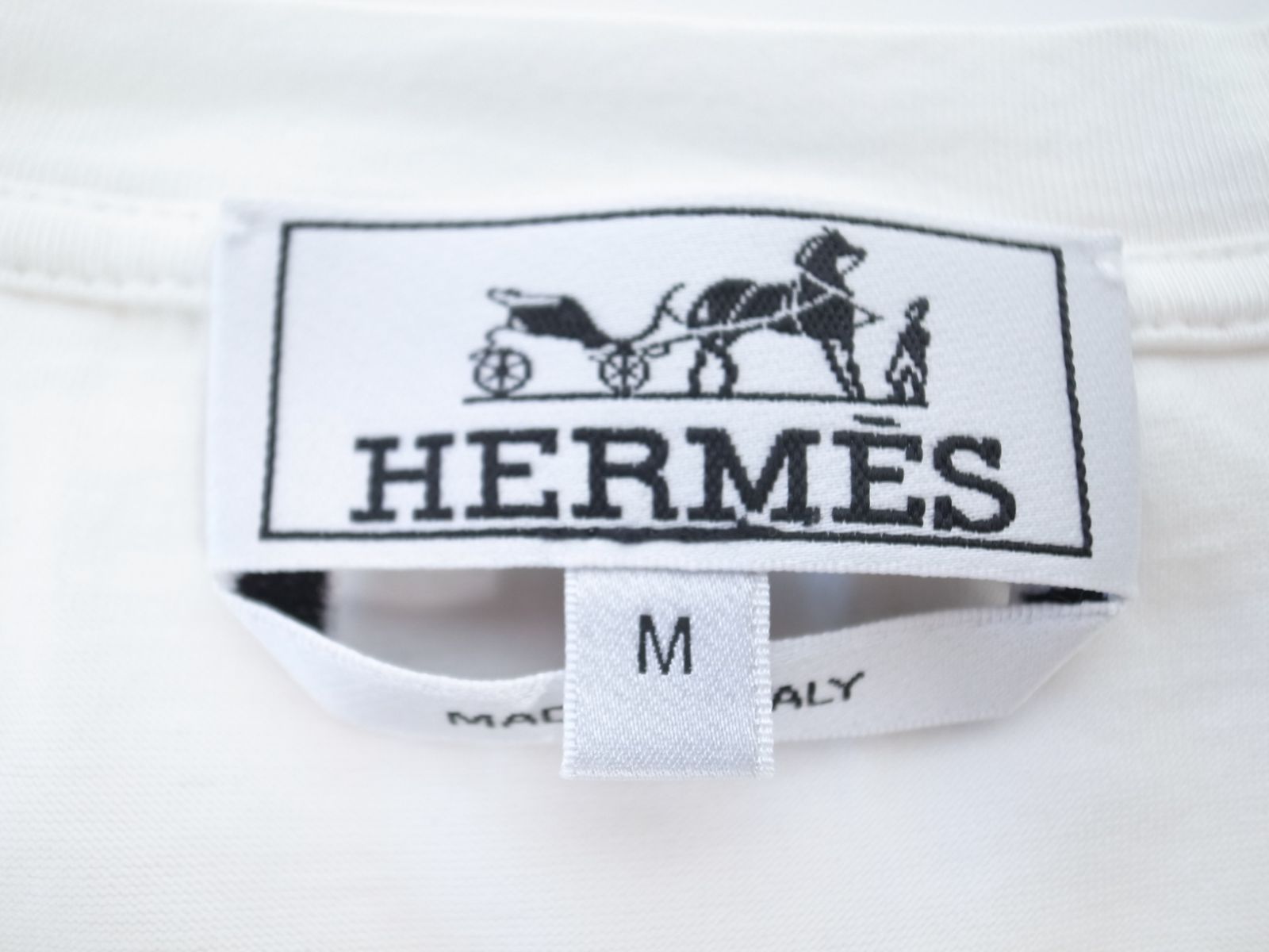  HERMES エルメス コットン 半袖Tシャツ カットソー M Tシャツ トップス