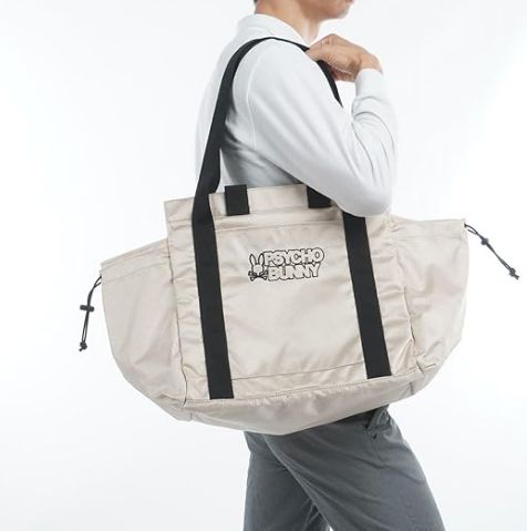 【新品未使用】サイコバニー トートバッグ (PBMG4FB4) サイコバニー（Psycho Bunny） トートバッグ BLOCK PB PBMG4FB4-IVY