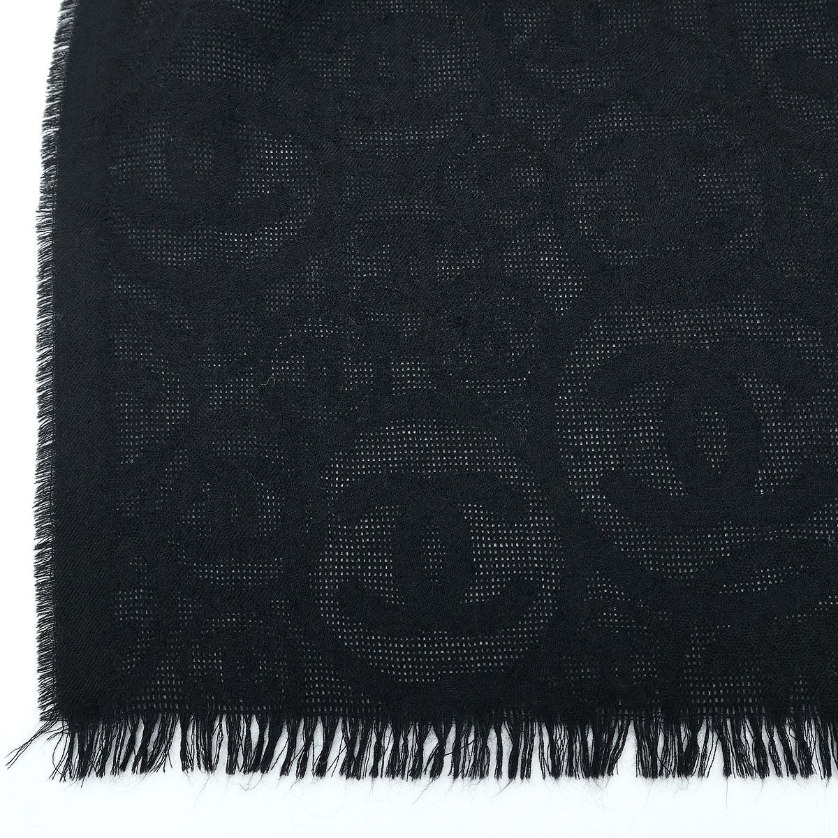 良品 】CHANEL シャネル 大判ストール シャドウ調 ランダム ココマーク