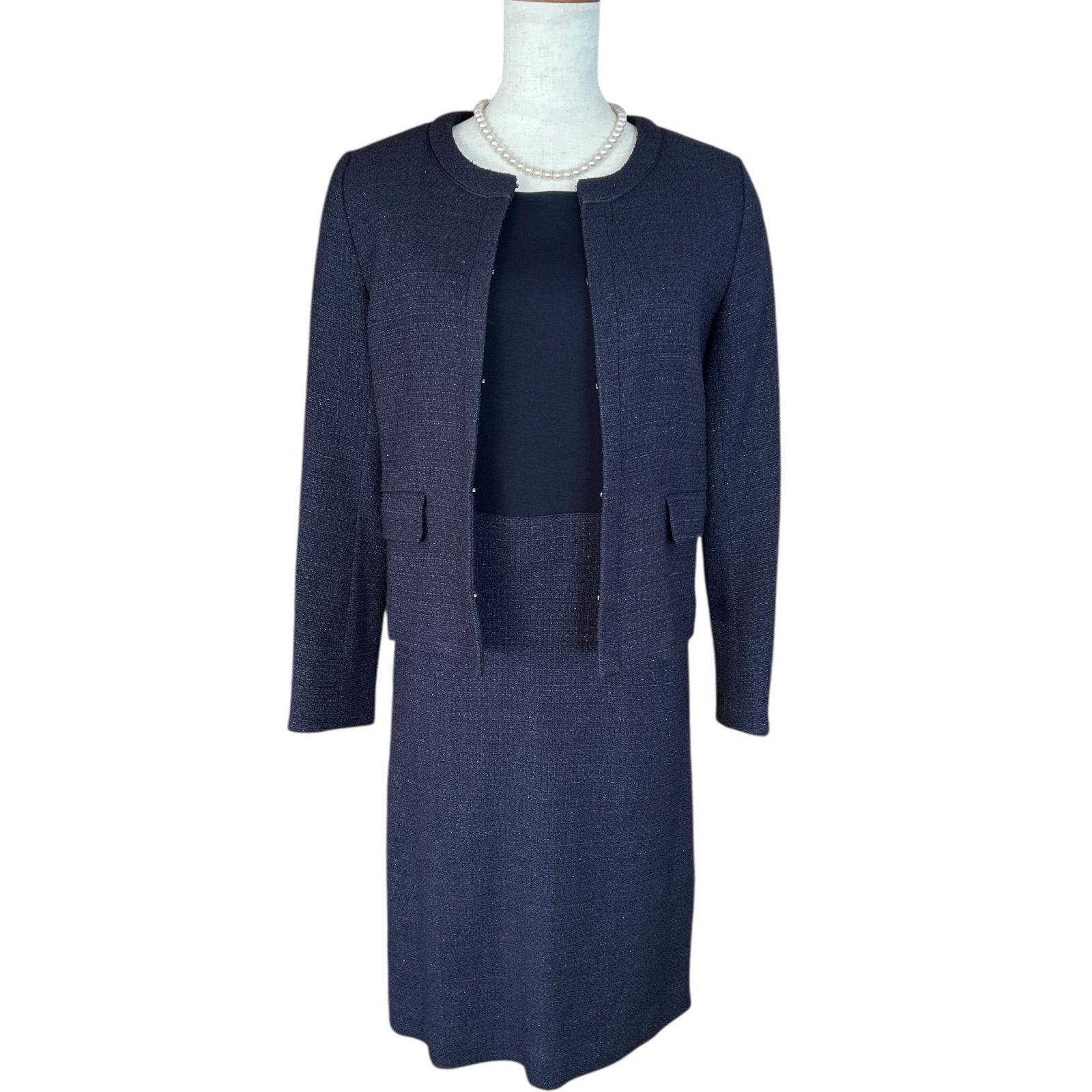 値下げしました‼️【新品未使用】ユナイテッドアローズ  ツイードスーツ ポーラーソリッド 3ボタンスーツ ―ストレッチ―