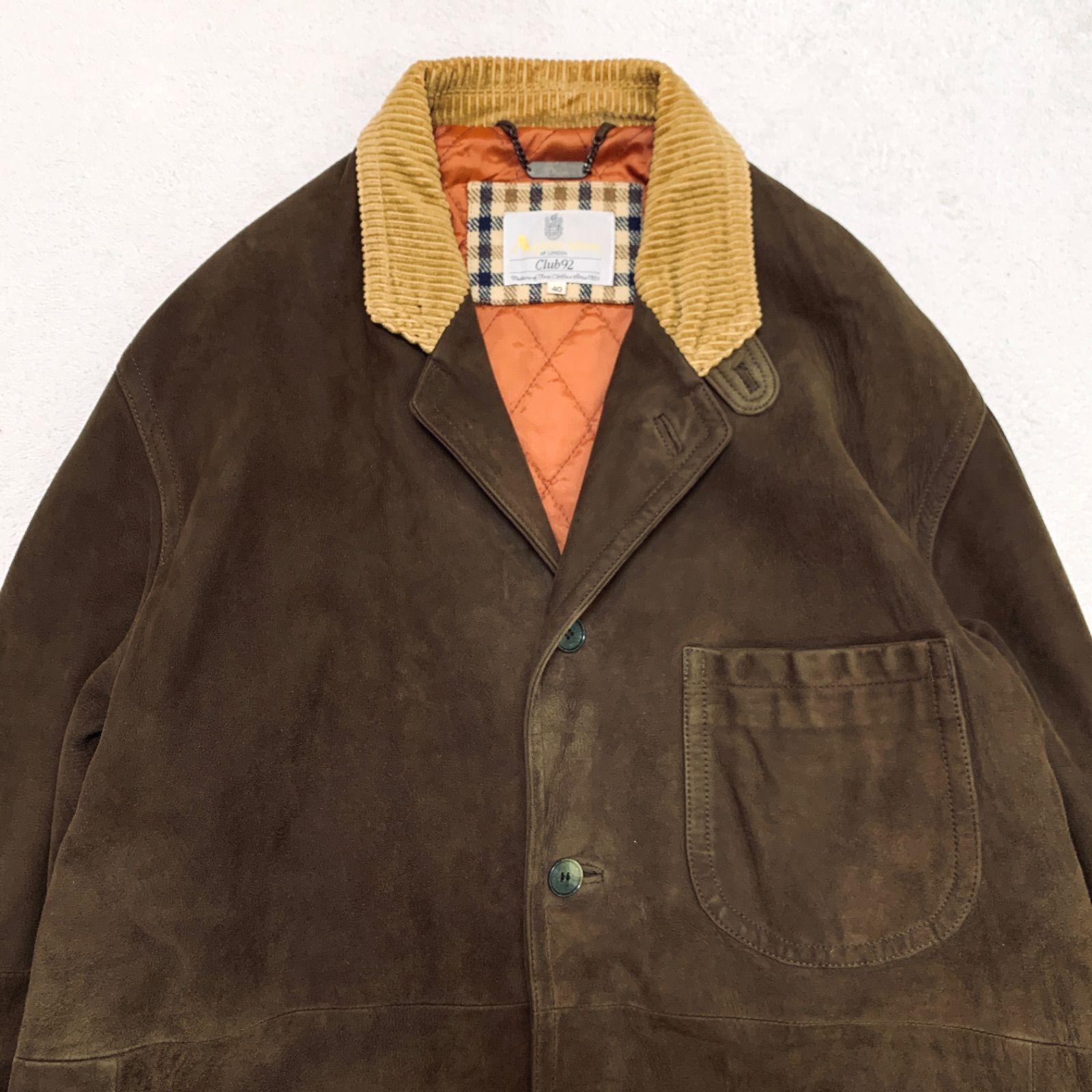 Aquascutum レザージャケット ハンティングジャケット カバーオール