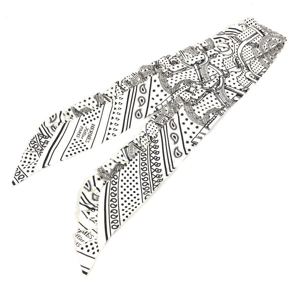 HERMES エルメス スカーフ ツィリー ツイリー シルク ホワイト