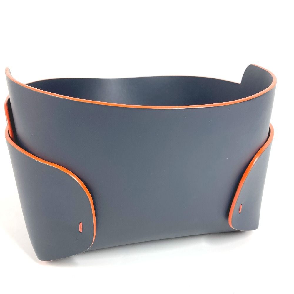  LOUIS VUITTON ルイヴィトン オブジェ オーバーレイボウル レザー ネイビー アクセサリー掛け 置物 インテリア小物