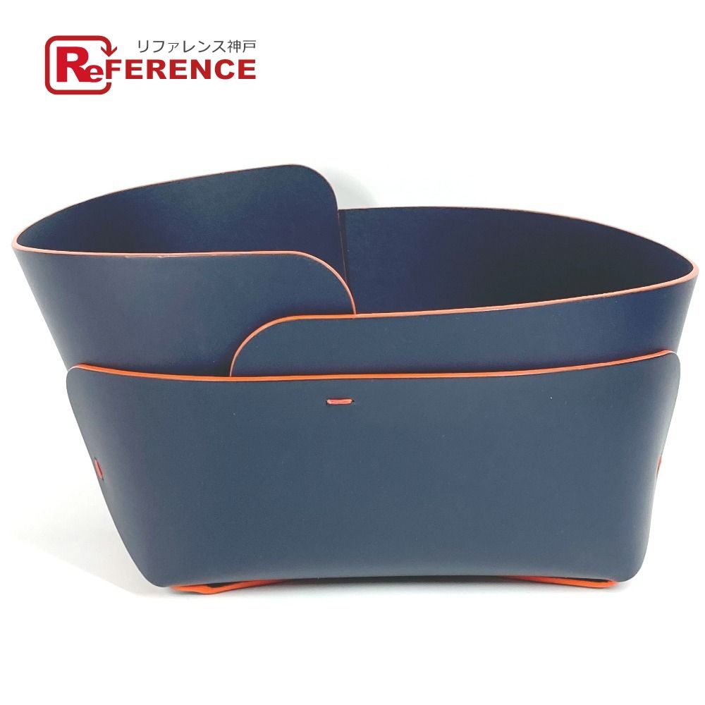 LOUIS VUITTON ルイヴィトン オブジェ オーバーレイボウル レザー ネイビー