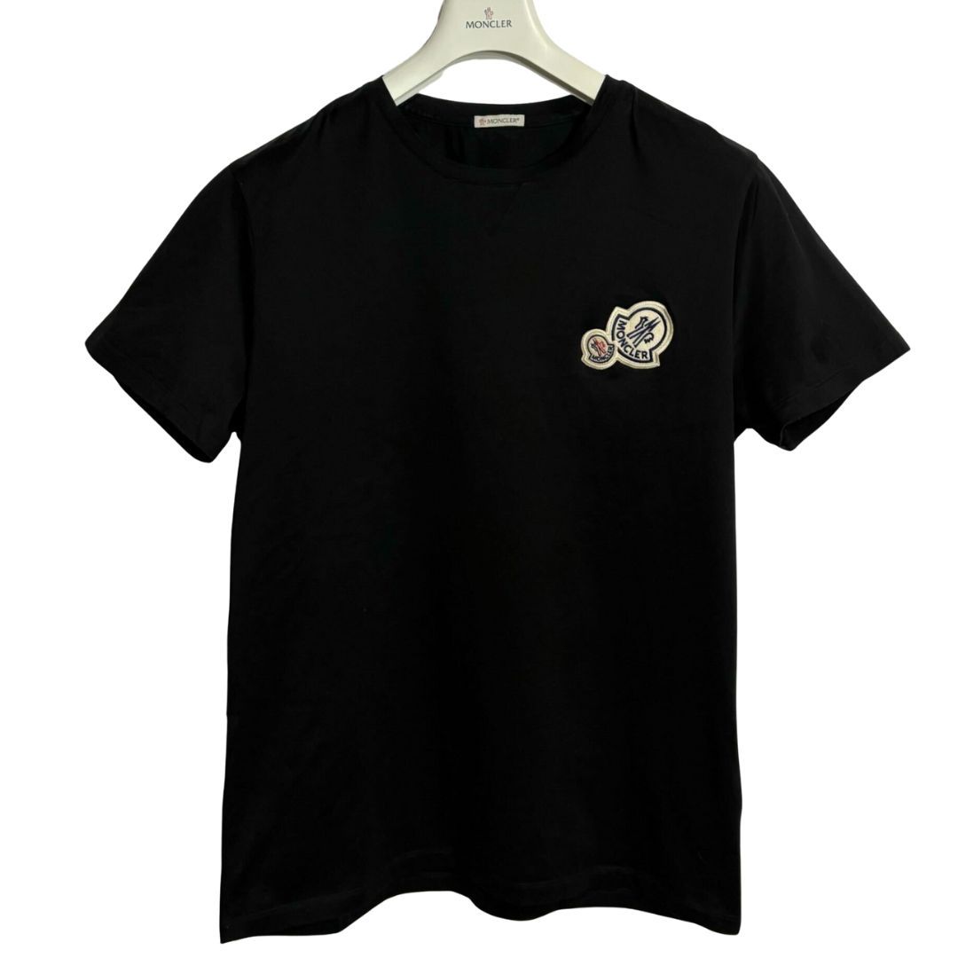 MONCLER|XL |ブラック |Tシャツダブルワッペン |型番