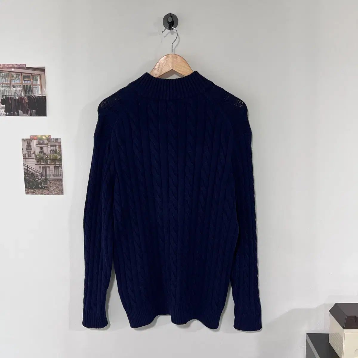 L ポロラルフローレン ケーブル編み ニット ハーフジップアップ - メルカリ