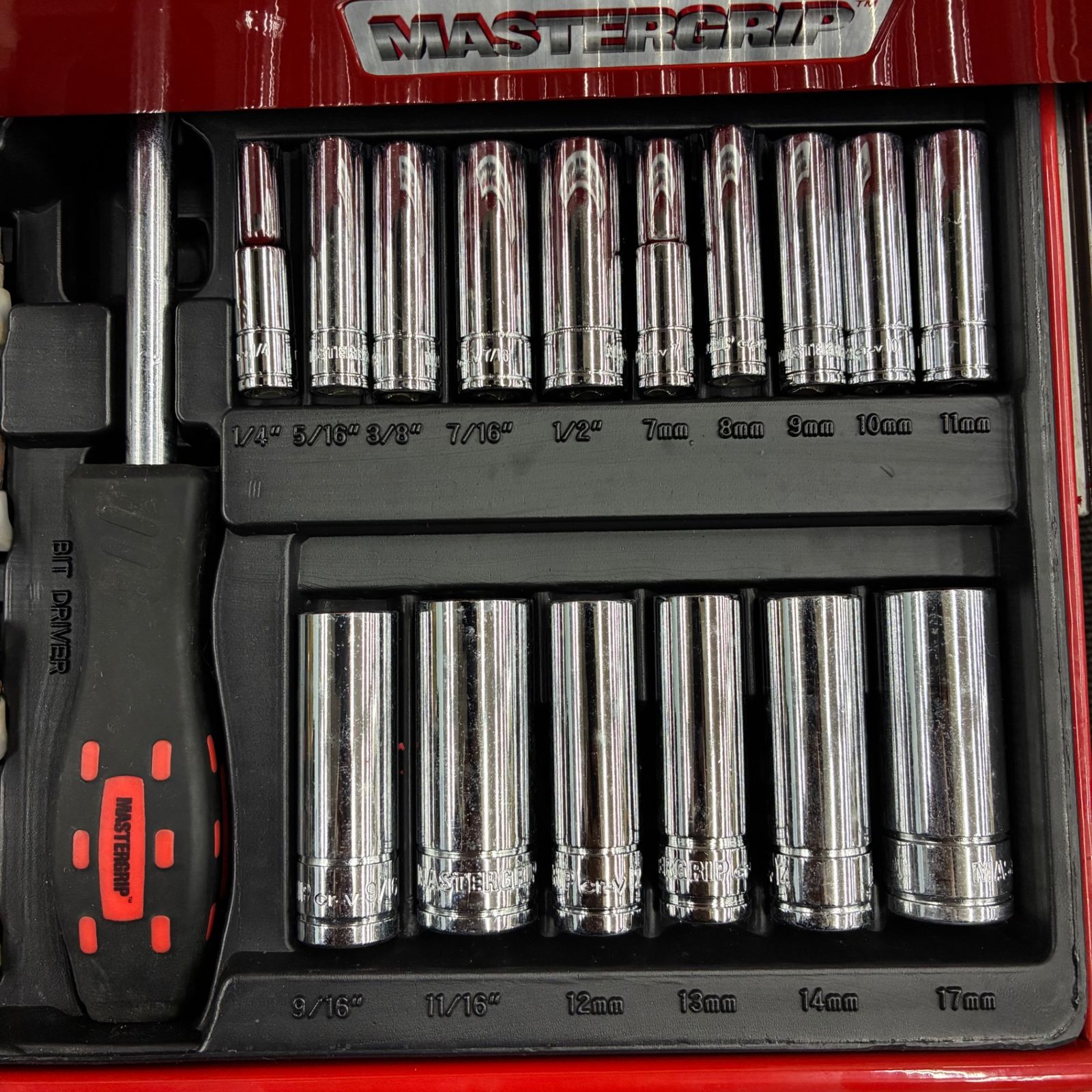 マスターグリップ MASTERGRIP ツールセット MG-165 工具箱 【中古 
