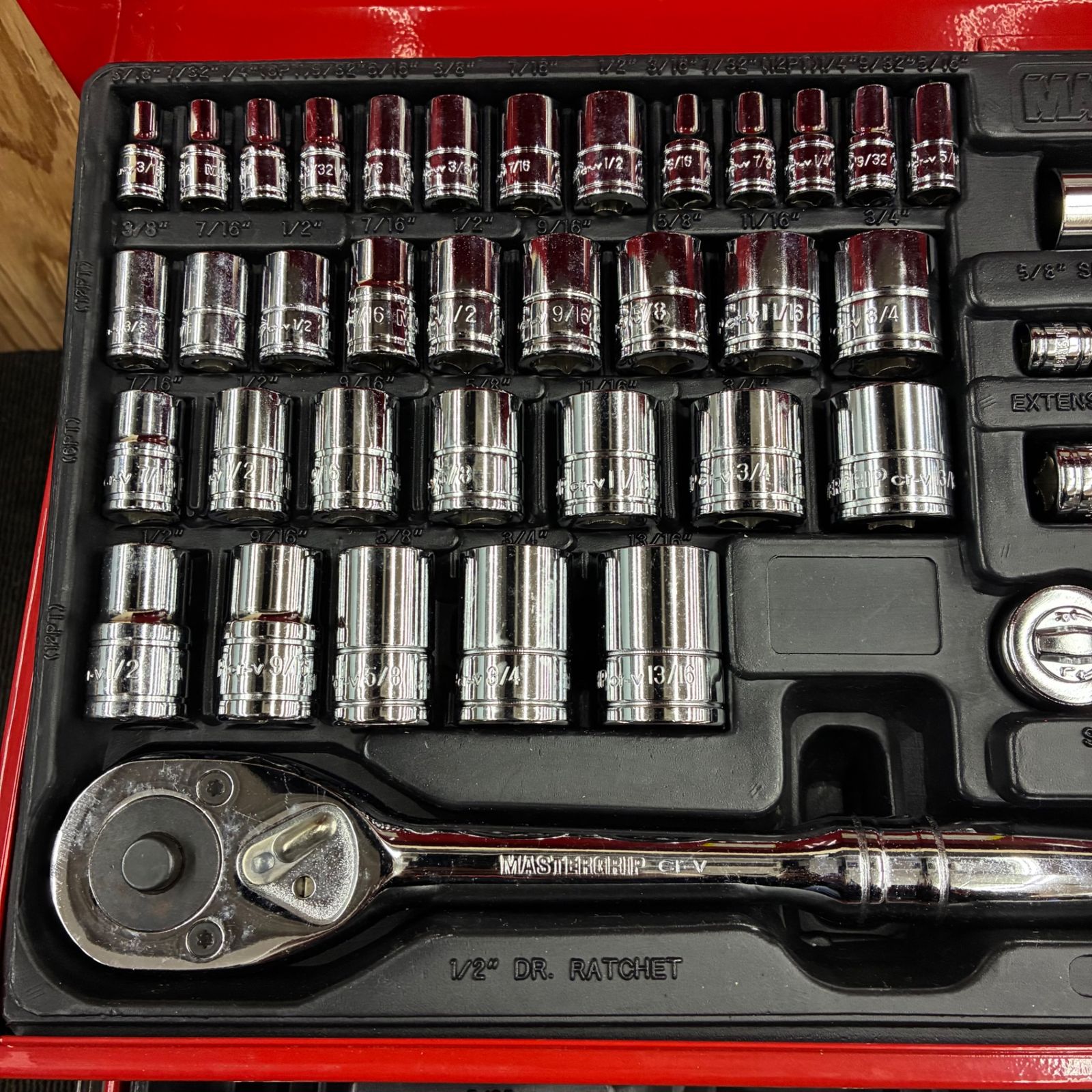 マスターグリップ MASTERGRIP ツールセット MG-165 工具箱 【中古 