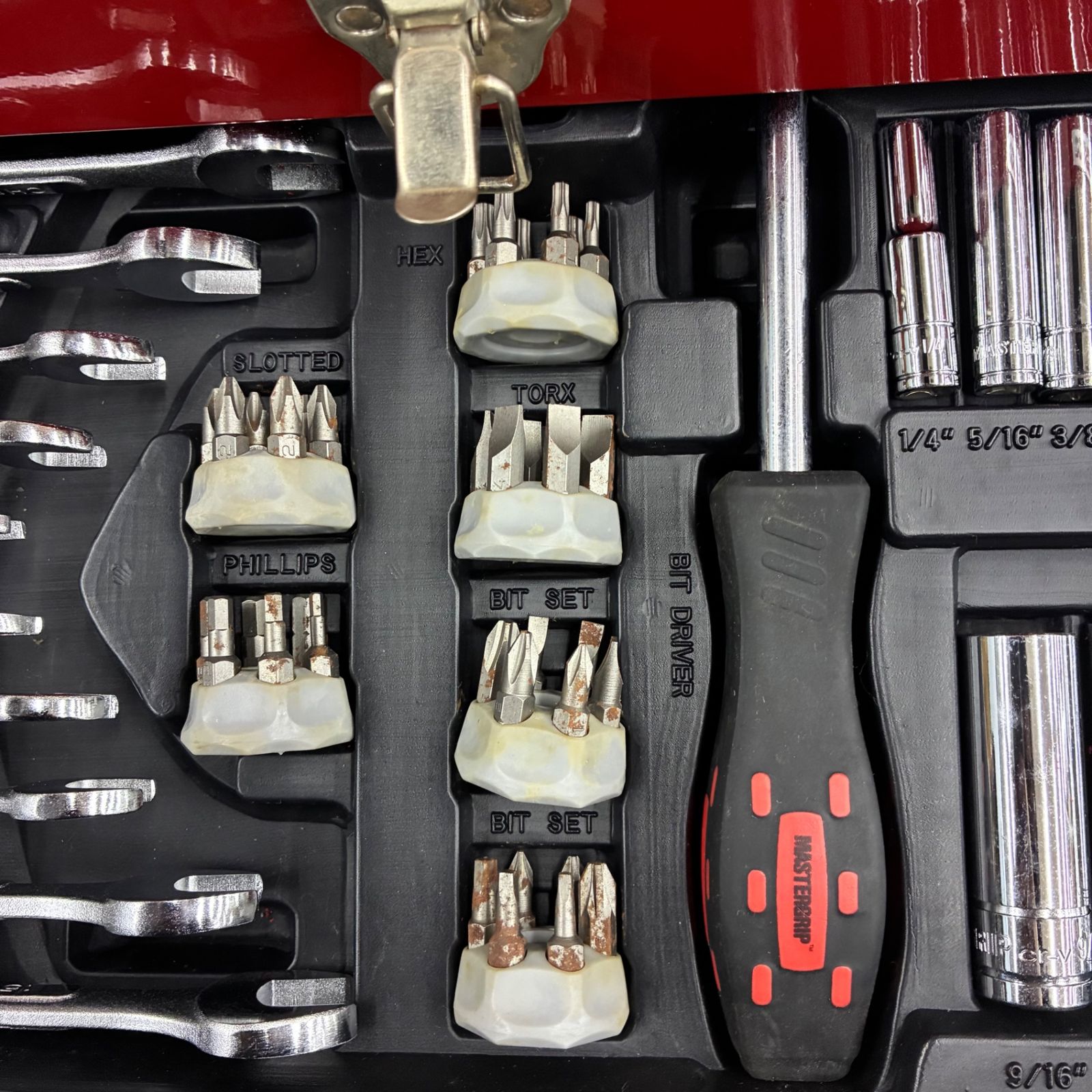 マスターグリップ MASTERGRIP ツールセット MG-165 工具箱 【中古 