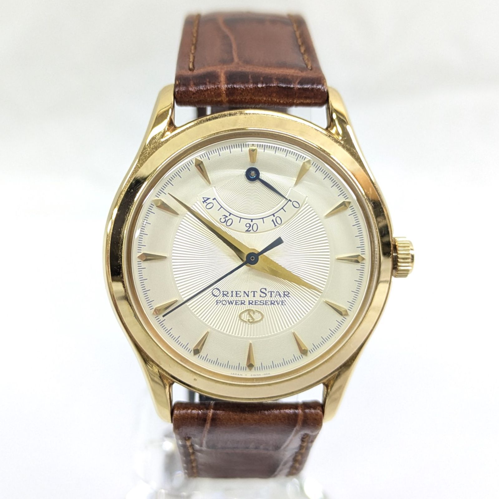 稼働 ORIENT STAR オリエントスター EW00 A0 パワーリザーブ 自動巻き ゴールドカラー