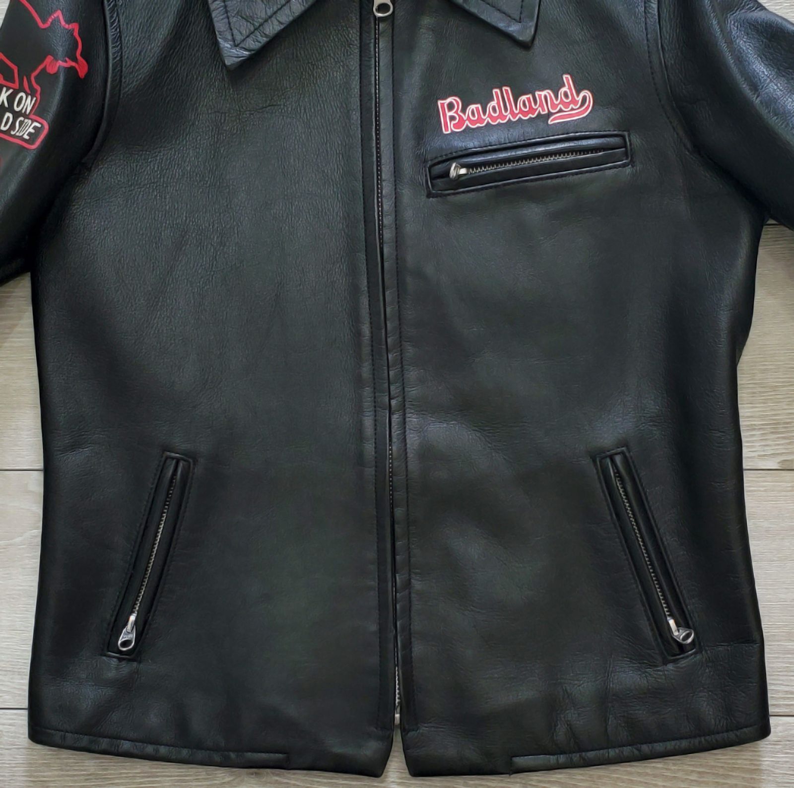 美品 オゾンコミュニティ 牛革 シングル ライダース ジャケット ブラック 本革 OZONE COMMUNITY オゾンコミュニティ□極美品 1990-2000s 牛革 短丈