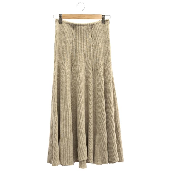 MUSE de Deuxieme Classe ミューズドゥドゥーズィエムクラス BOND RIB FLARE スカート レディース ベージュ