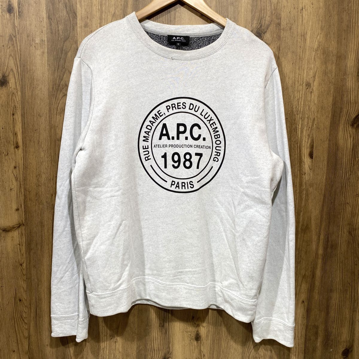 APC アーペーセー ロゴスウェット トレーナー Mサイズ 4114413 メンズ 