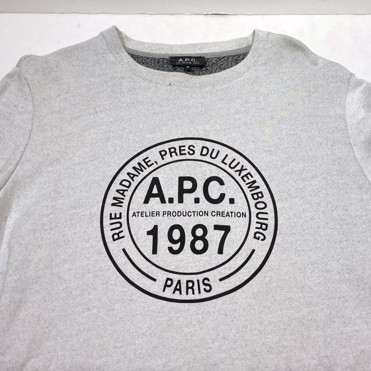 APC アーペーセー ロゴスウェット トレーナー Mサイズ 4114413 メンズ 