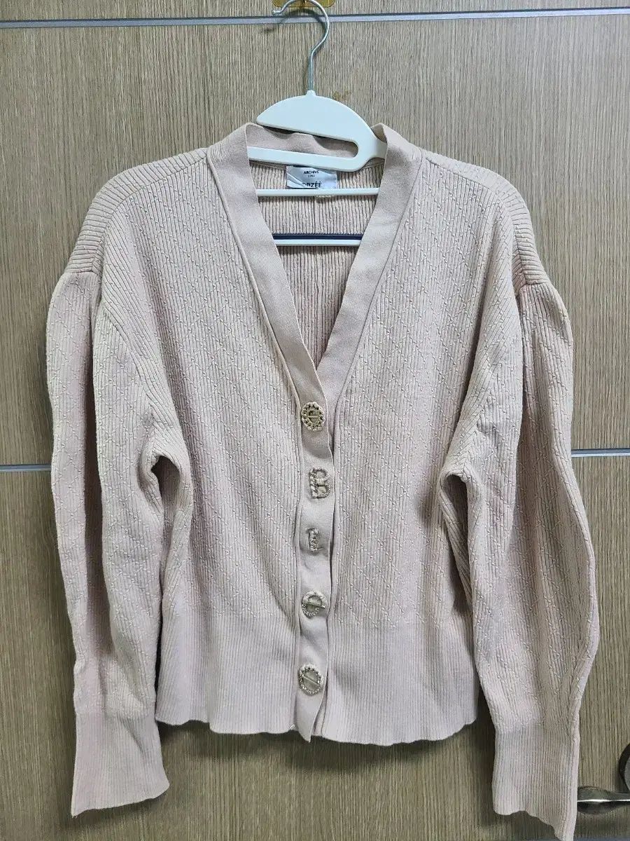 オブジェ ボリューム パフスリーブ ニット カーディガン