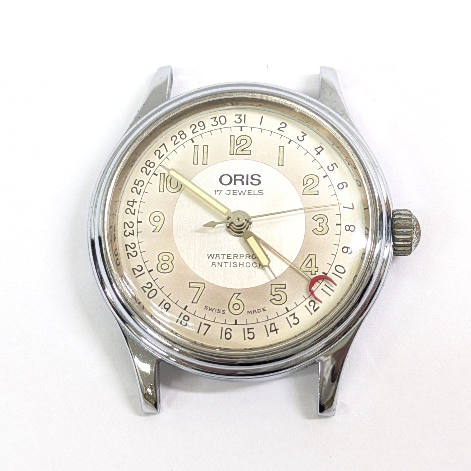 稼働 ORIS/オリス ポインター デイト 手巻き 302-7285B 17石 腕時計 
