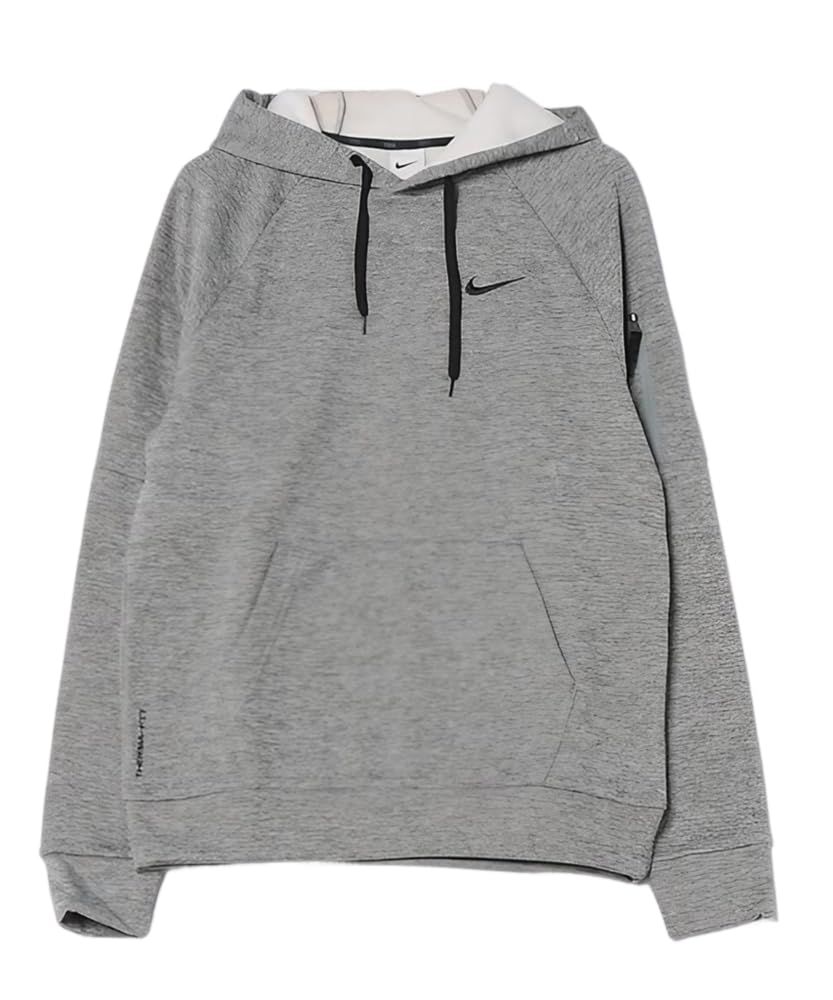 ナイキ セットアップ対応 TF サーマフィット プルオーバー フィットネスパーカー スウェットシャツ トップス DQ 4835-063 ダークグレーヘザー|パーティクルグレー| ブラ 063 ブラック XL